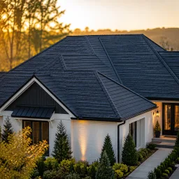 Completed premium residential roof on an upscale Denver-area home